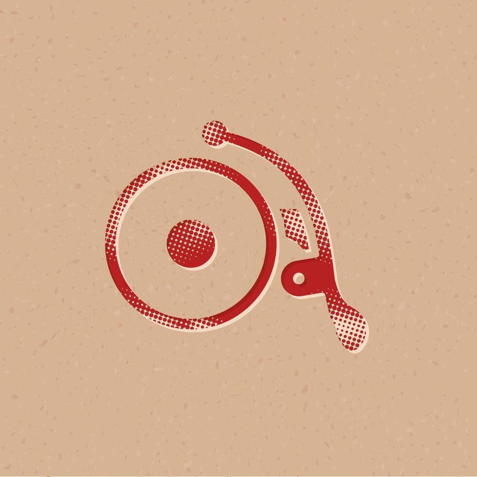 bicicleta Sino meio-tom estilo ícone com grunge fundo vetor ilustração