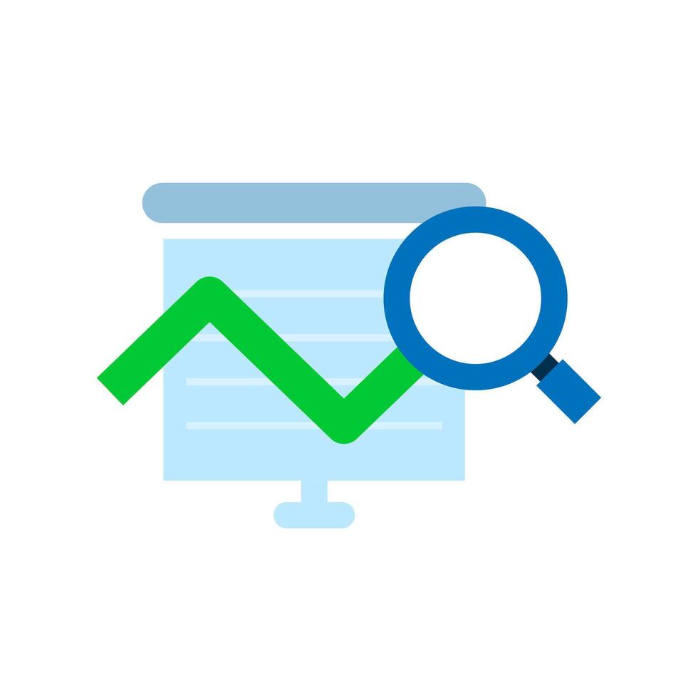 monitor o negócio crescimento e progresso conceito ilustração plano Projeto vetor. simples moderno gráfico elemento para aterrissagem página interface do usuário, infográfico, ícone vetor