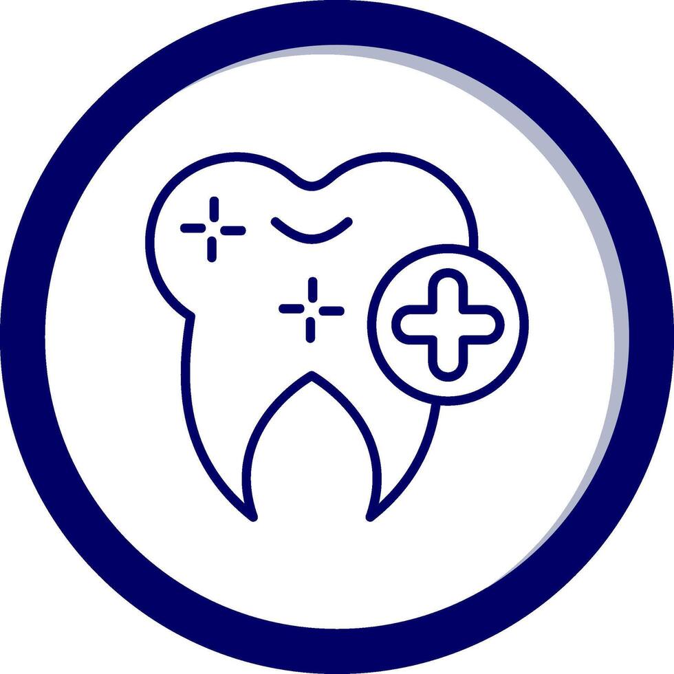 ícone de vetor de dente saudável