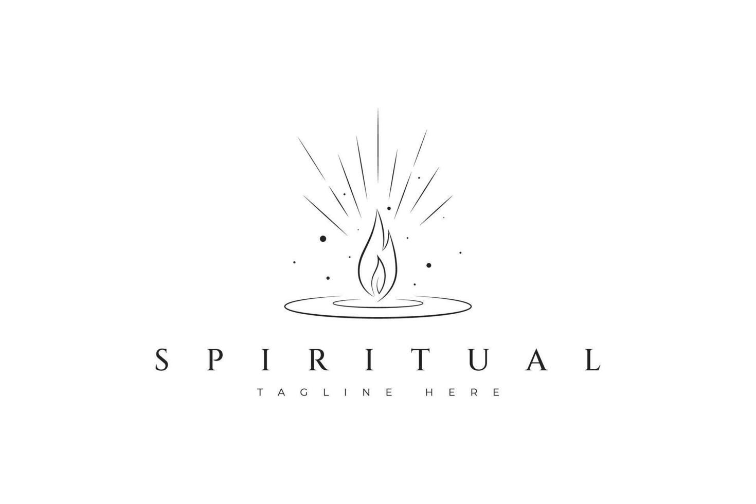 espiritualidade vela sagrado geometria relaxar meditação logotipo vetor