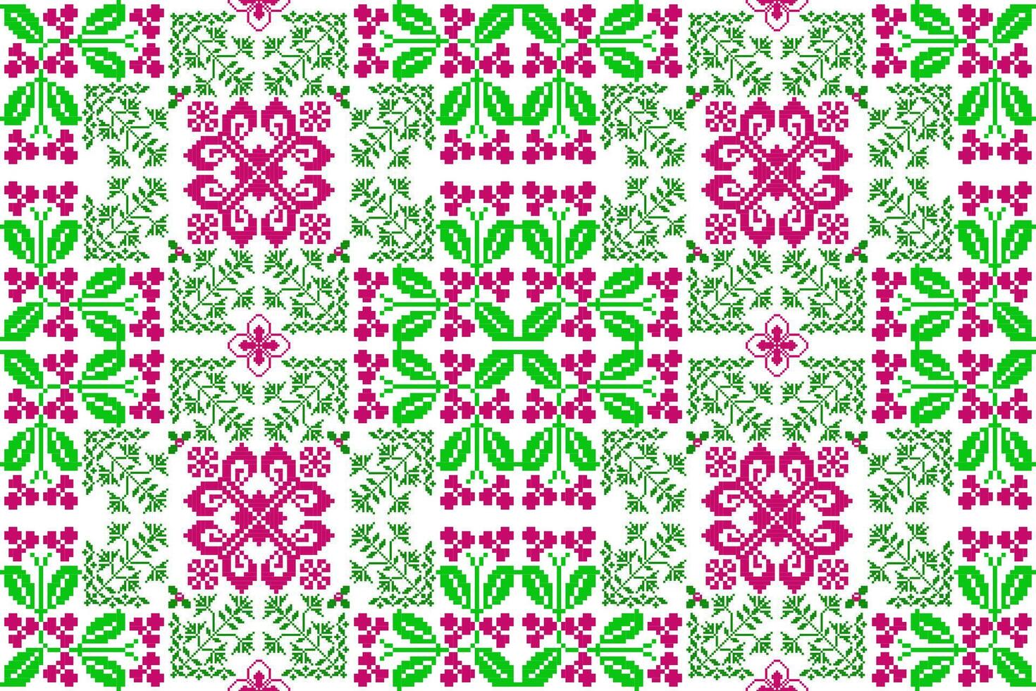 floral Cruz ponto bordado background.geometric étnico oriental desatado padronizar tradicional.asteca estilo abstrato vetor.design para textura,tecido,vestuário,embrulho,decoração,tapete. vetor