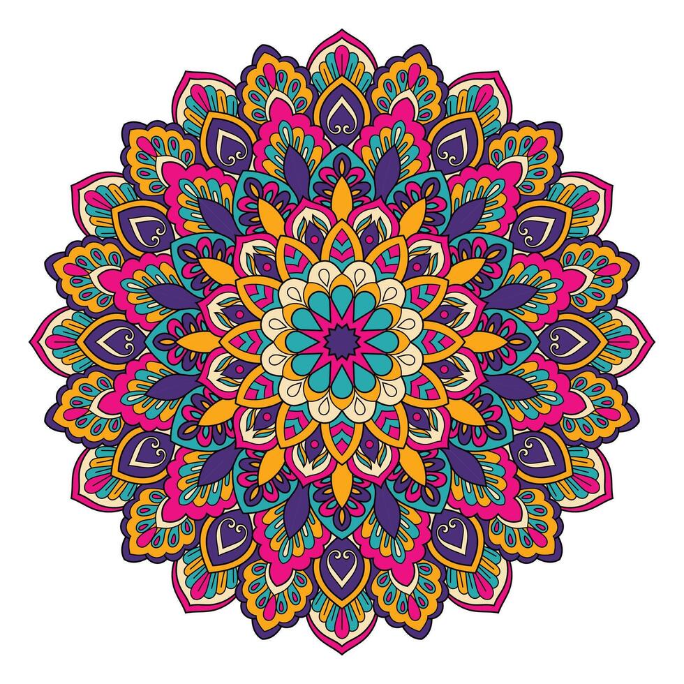 mandala ornamental floral guardanapo padrão, vetor ilustração