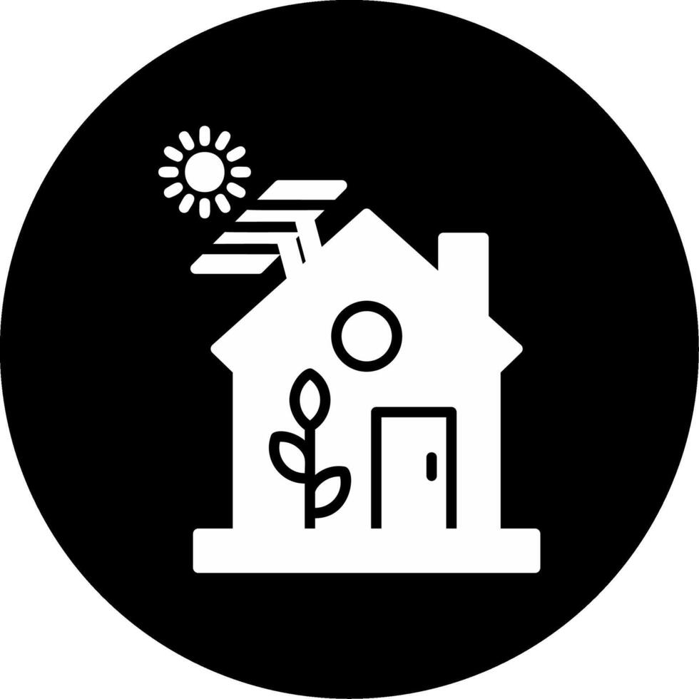 ícone de vetor de casa ecológica