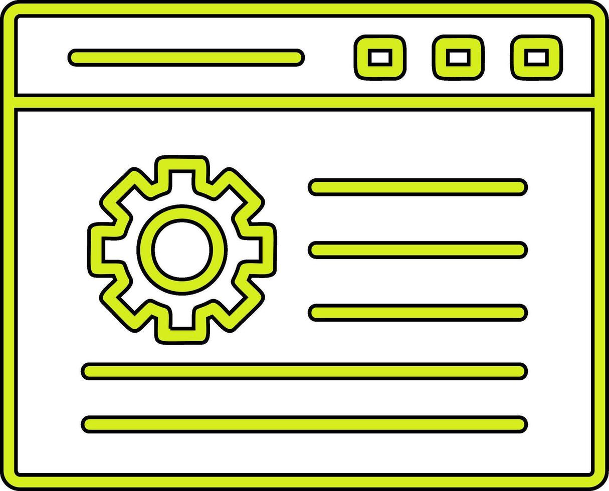 página da web configuração vetor ícone