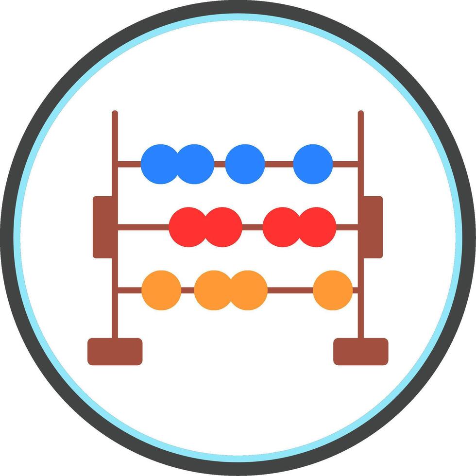 ábaco plano círculo ícone vetor