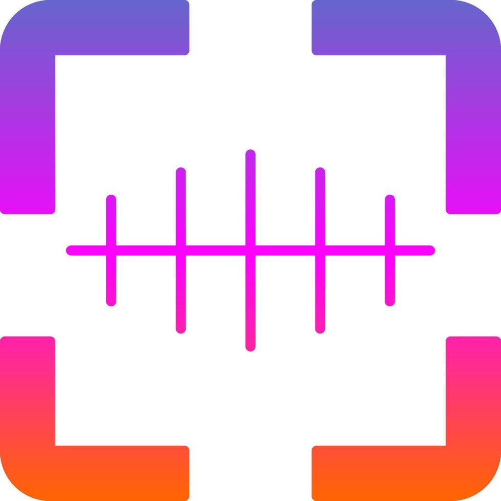 código de barras scanner glifo gradiente ícone vetor
