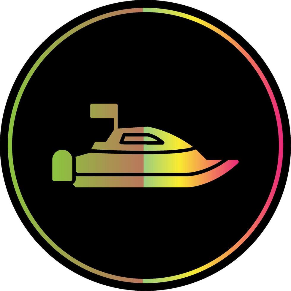 Rapidez barco glifo vencimento cor ícone vetor