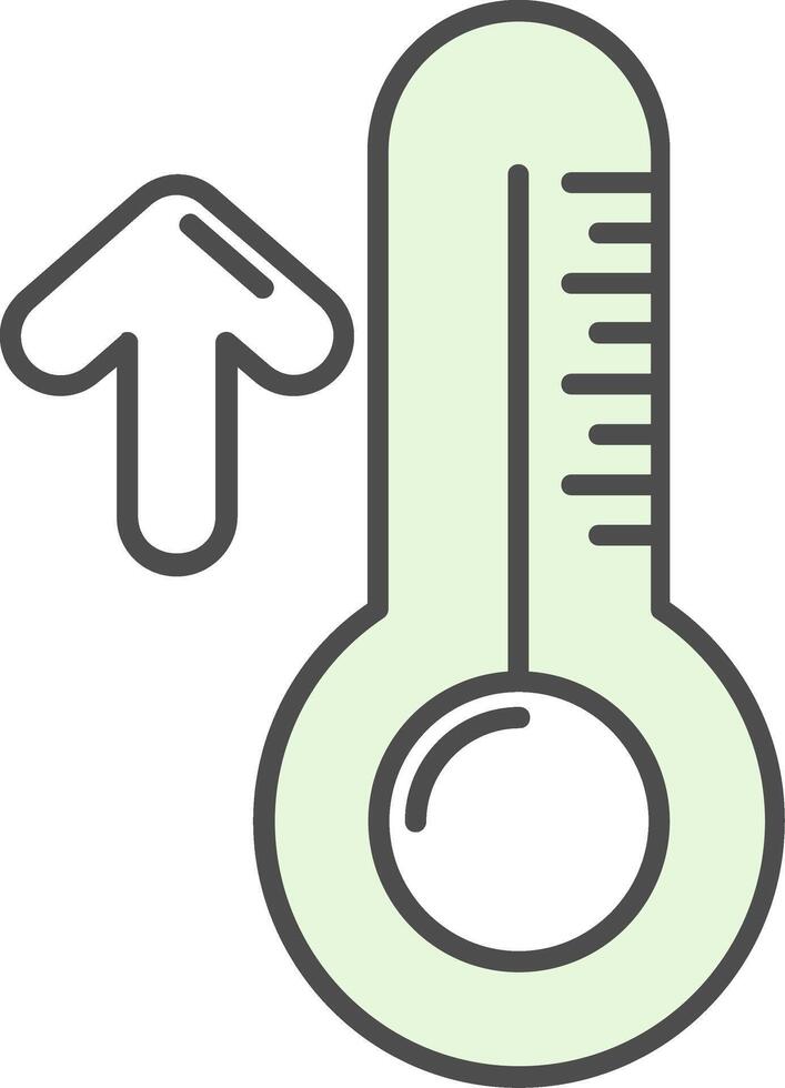 Alto temperatura verde luz potra ícone vetor