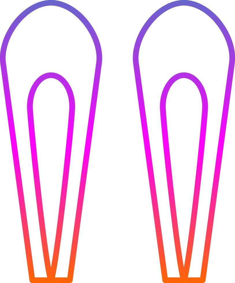 ícone de gradiente de linha de alfinete de cabelo vetor