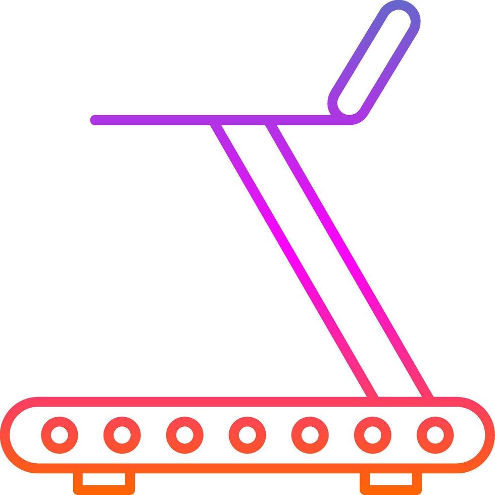 ícone de gradiente de linha de esteira vetor
