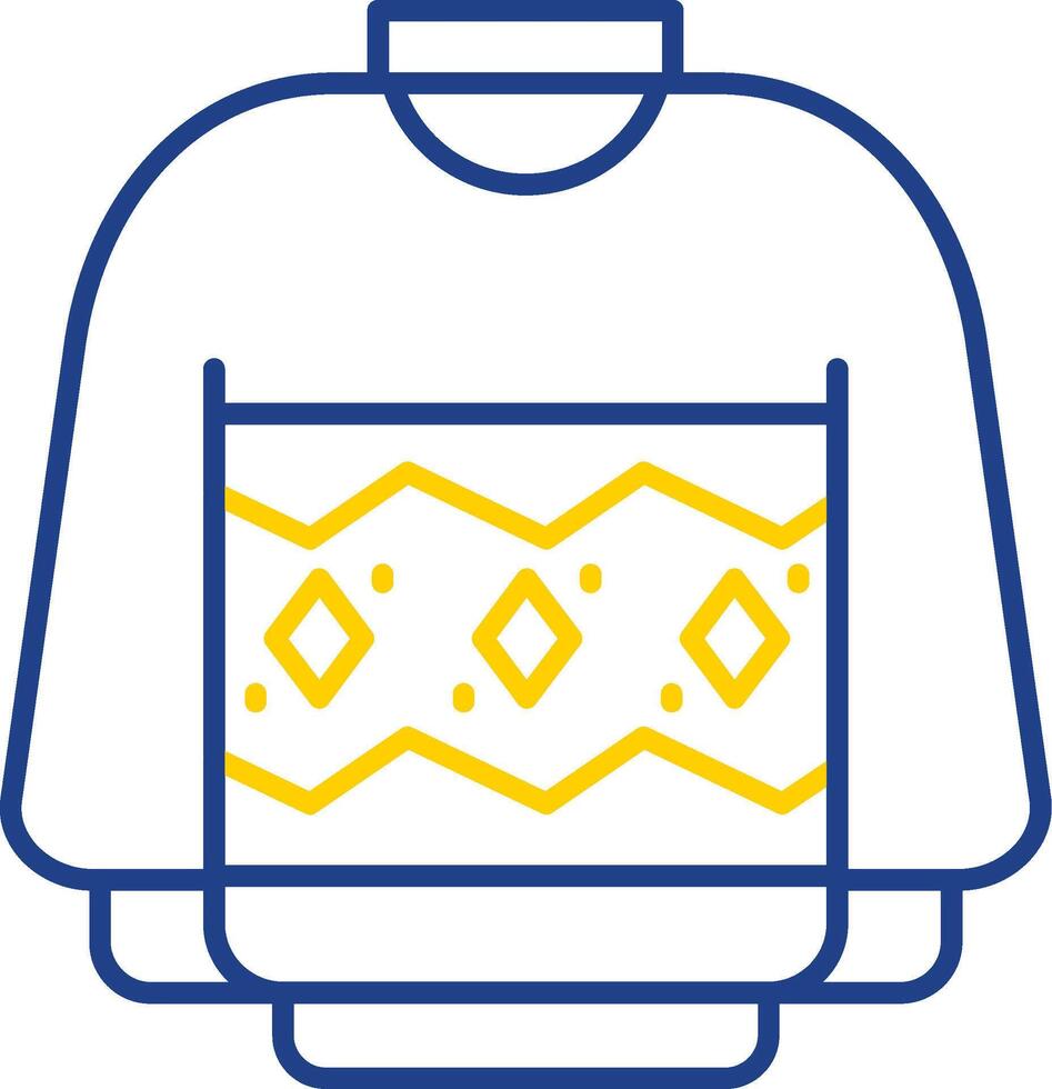 linha de suéter ícone de duas cores vetor