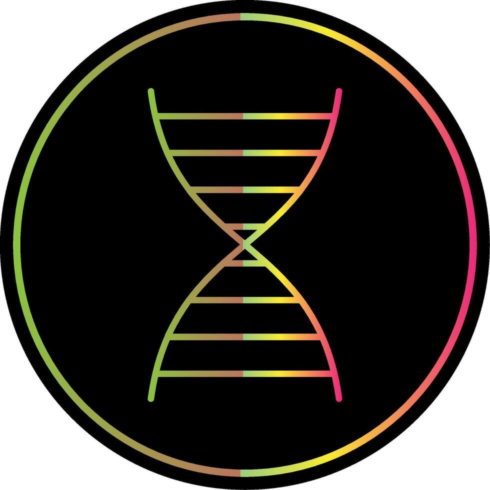 dna linha gradiente vencimento cor ícone vetor