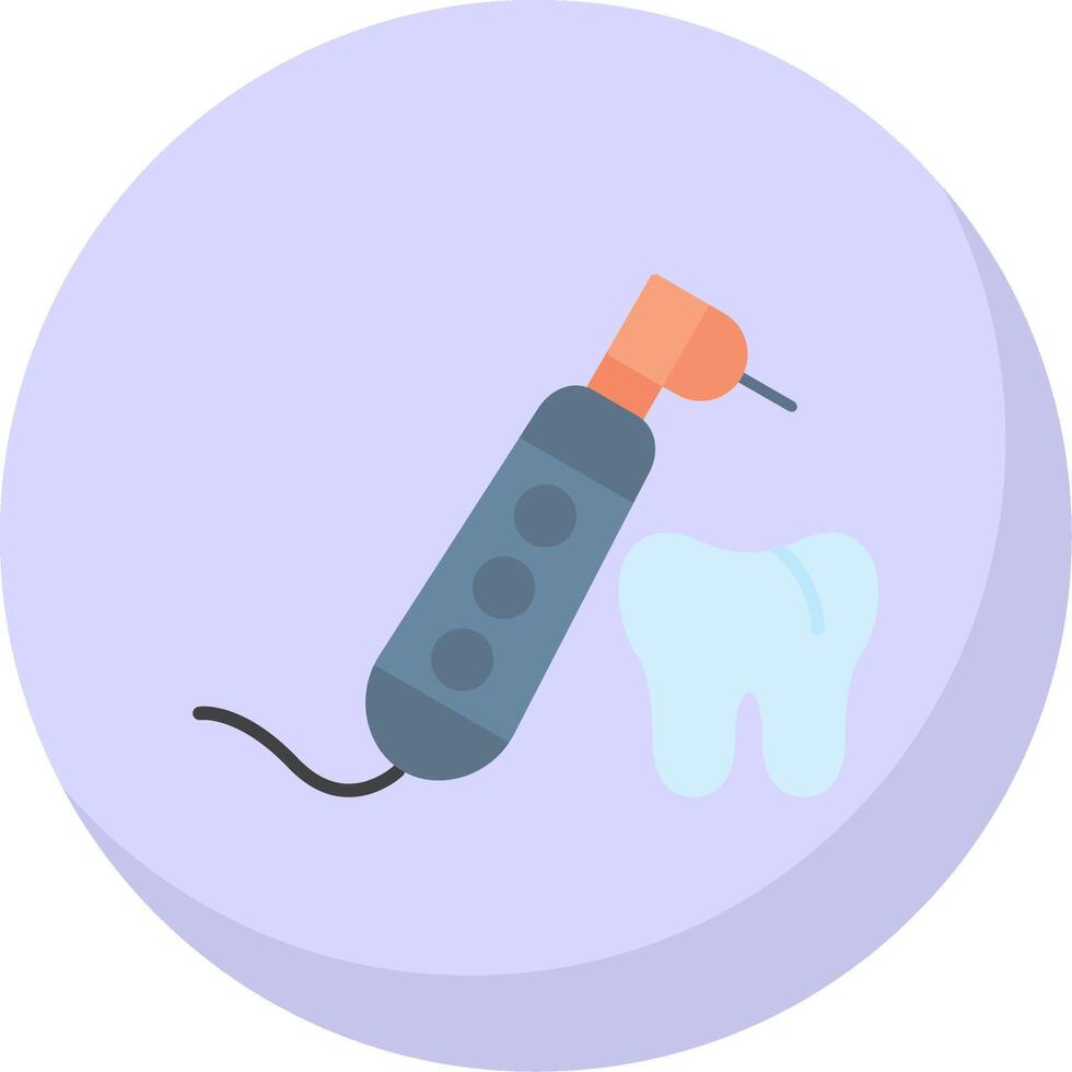 dental broca plano bolha ícone vetor