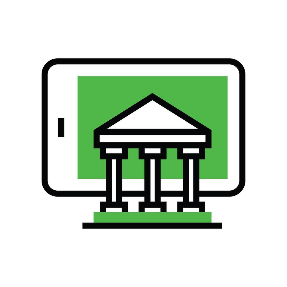 conectados bancário ícone ilustração Projeto. vetor Projeto