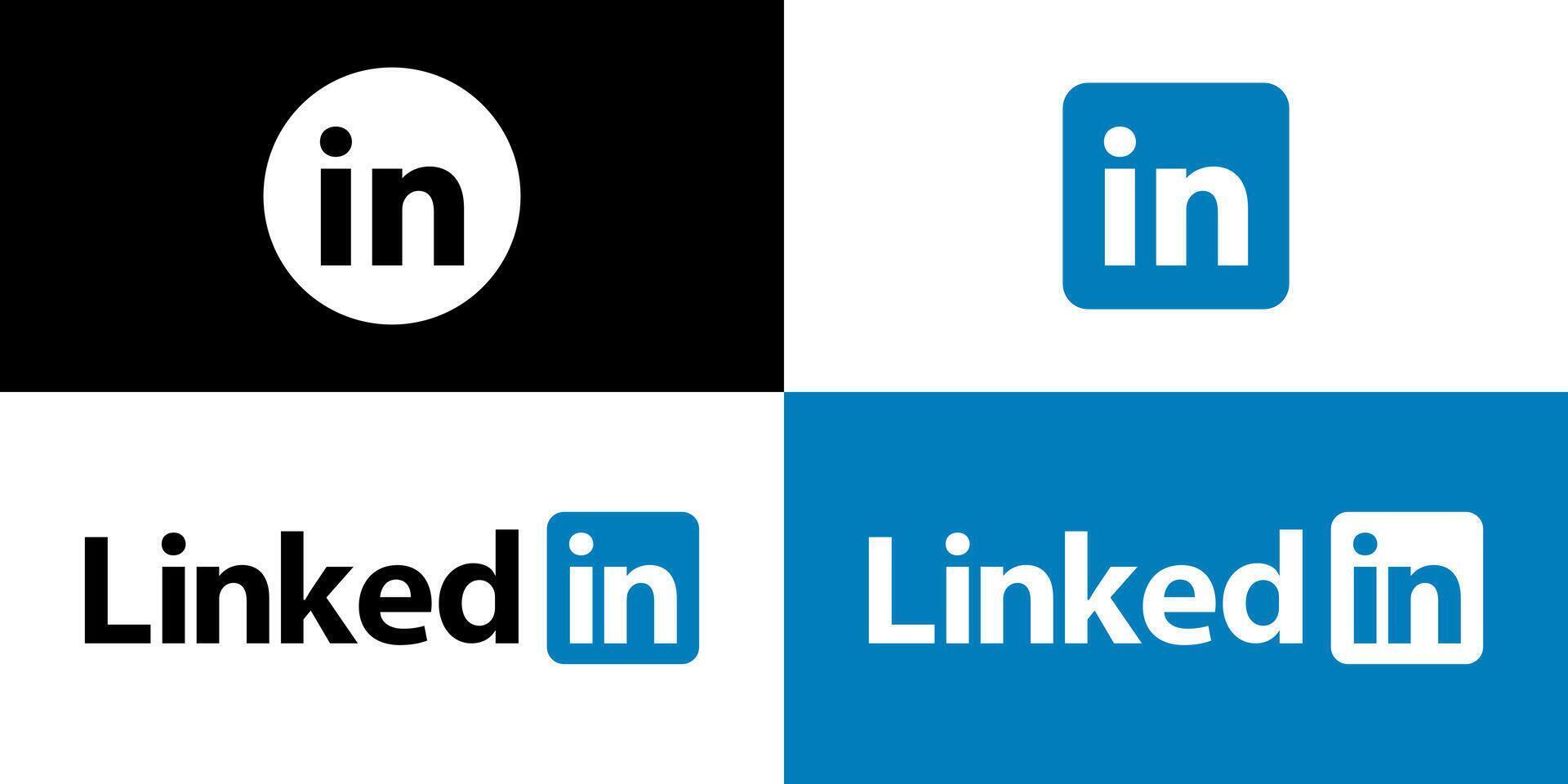 linkedin logotipo ícone vetor isolado em branco fundo. trabalho local na rede Internet placa símbolo