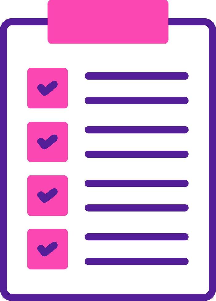 ícone de vetor de lista de verificação