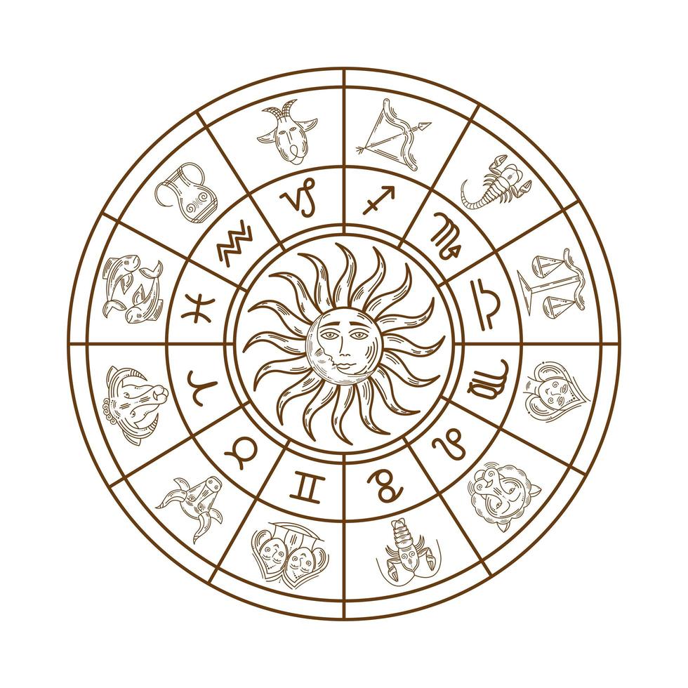símbolo do zodíaco da astrologia vetor