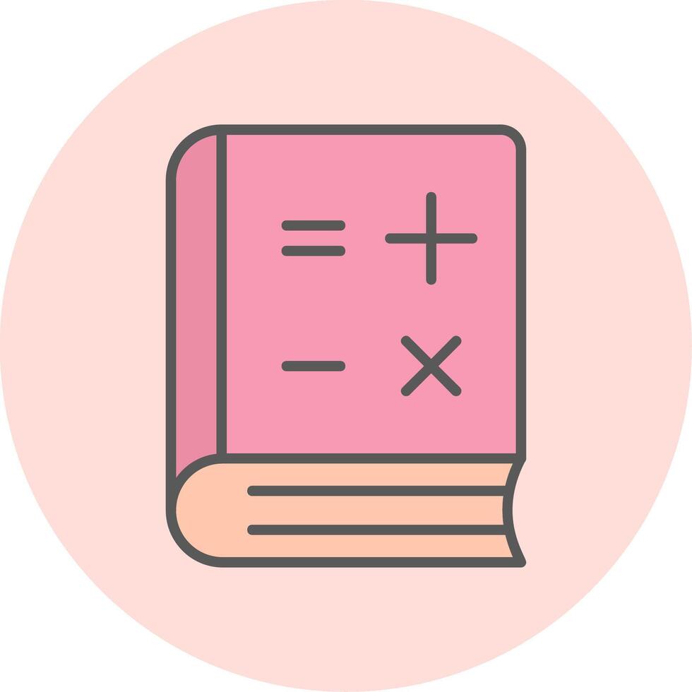 ícone de vetor de livro de matemática