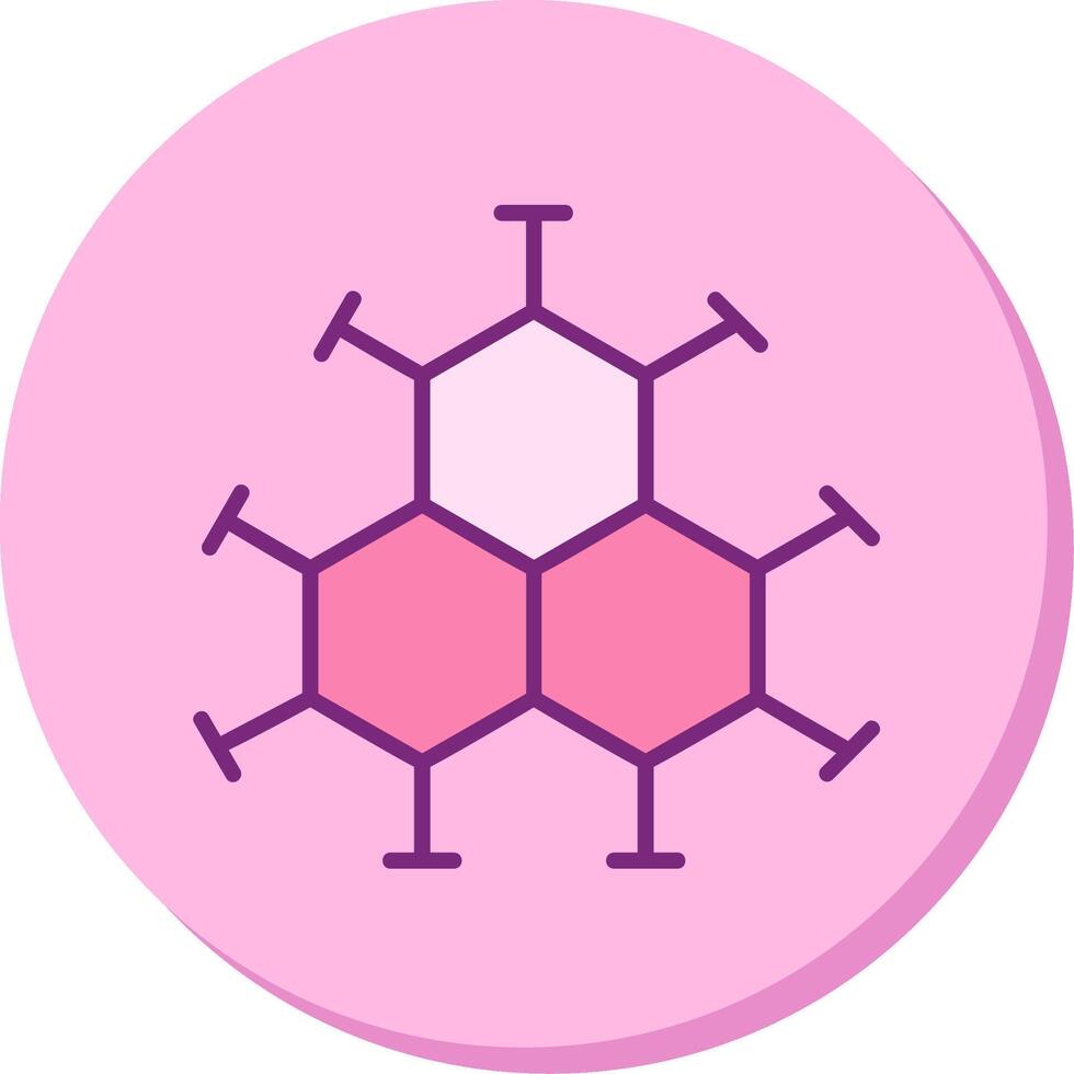 ícone de vetor de molécula