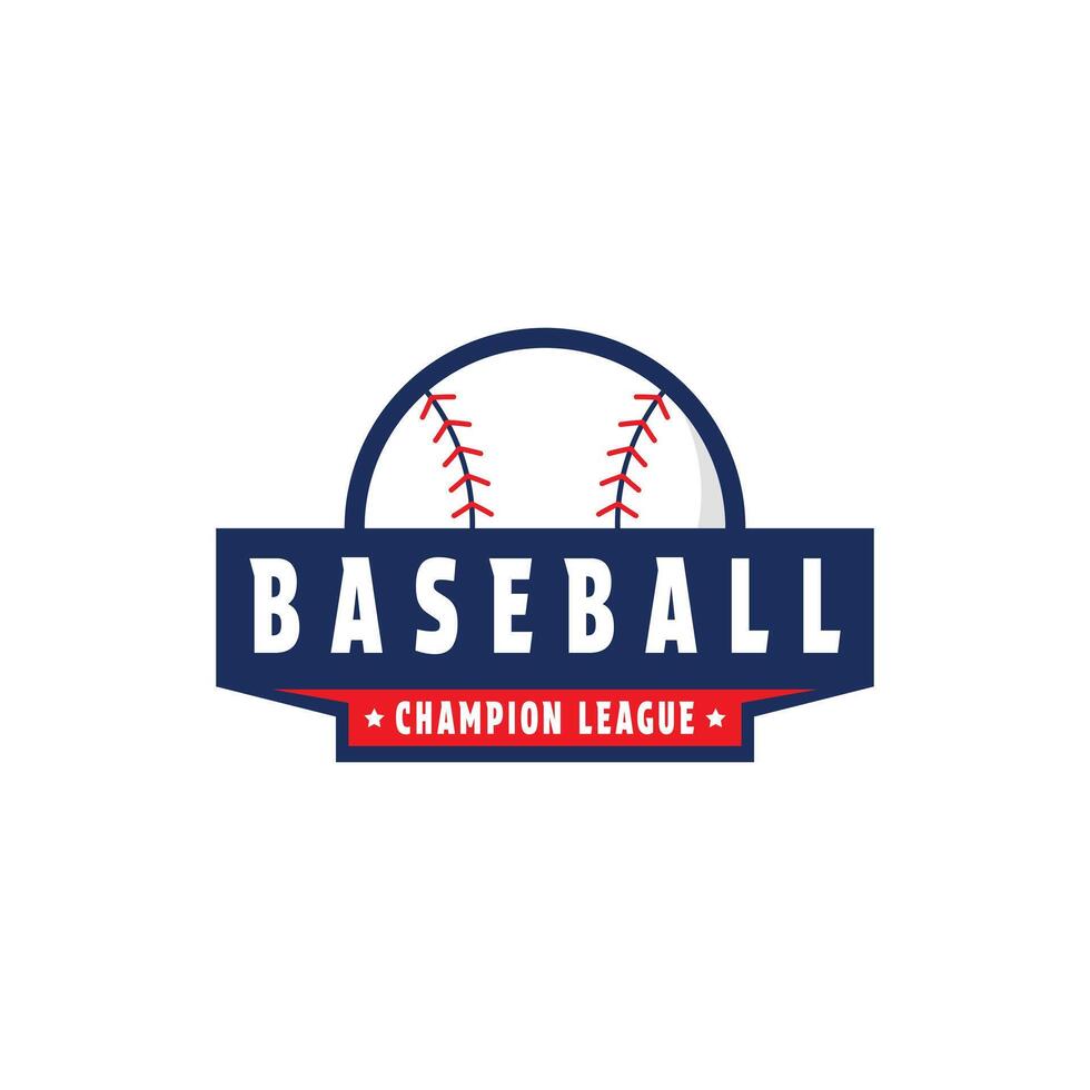 beisebol clube logotipo Projeto esporte torneio com emblema crachá rótulo vetor