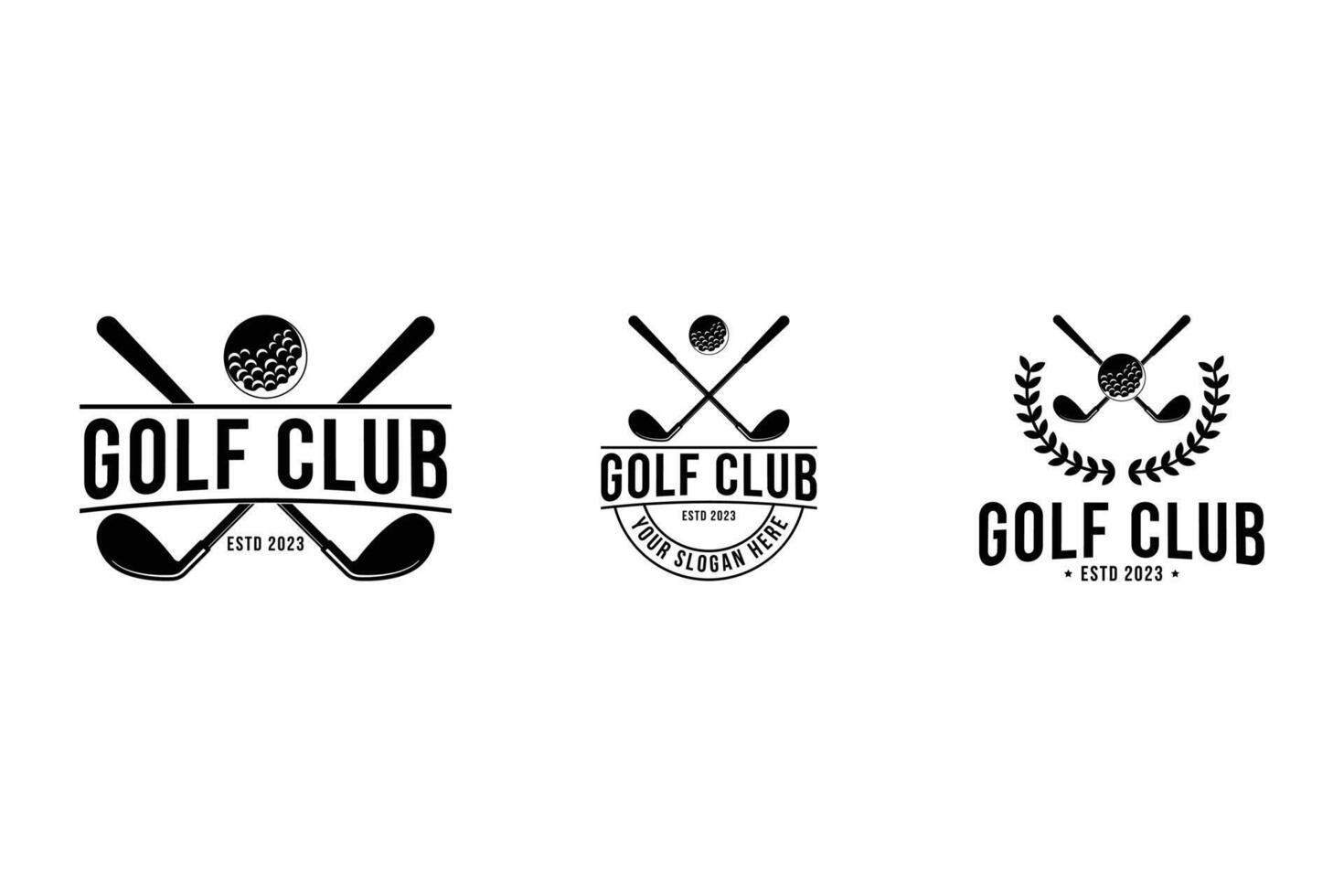 conjunto do golfe esporte logotipo Projeto vintage retro vetor