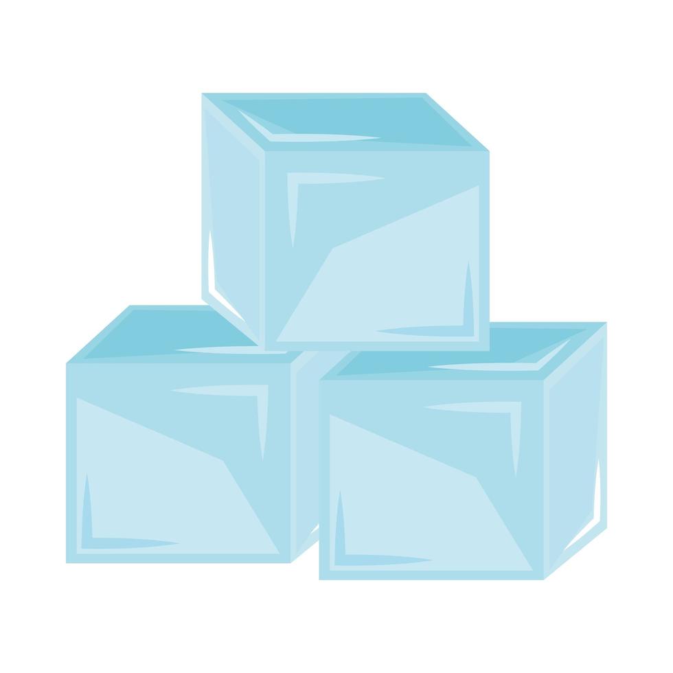 ícones de cubos de gelo vetor