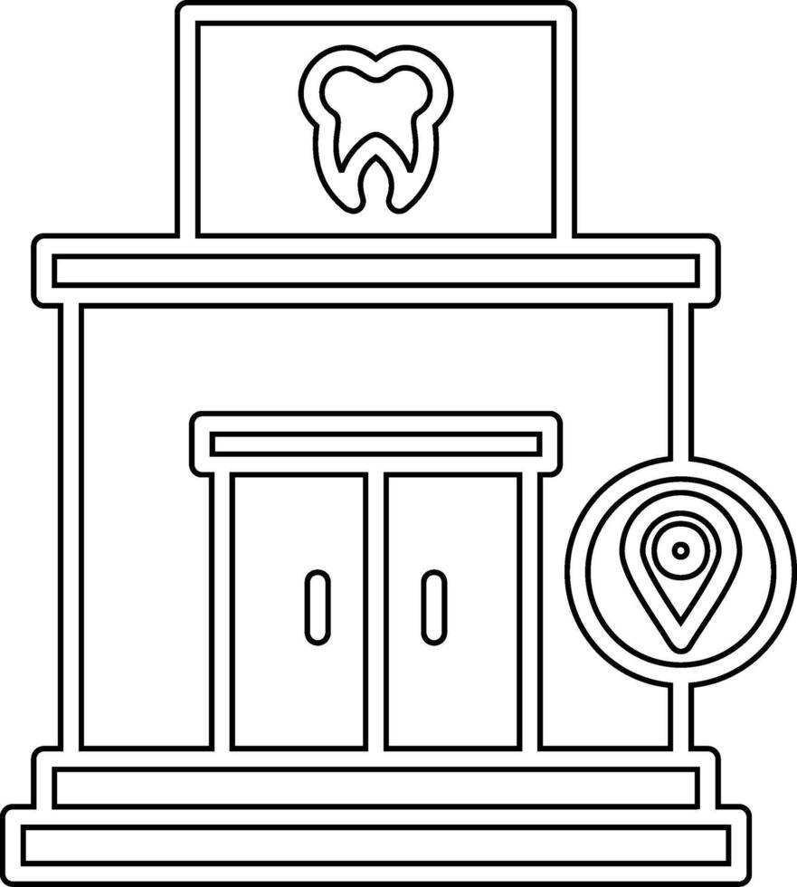 clínica localização vetor ícone