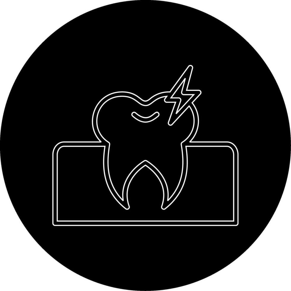 ícone de vetor de dor de dente