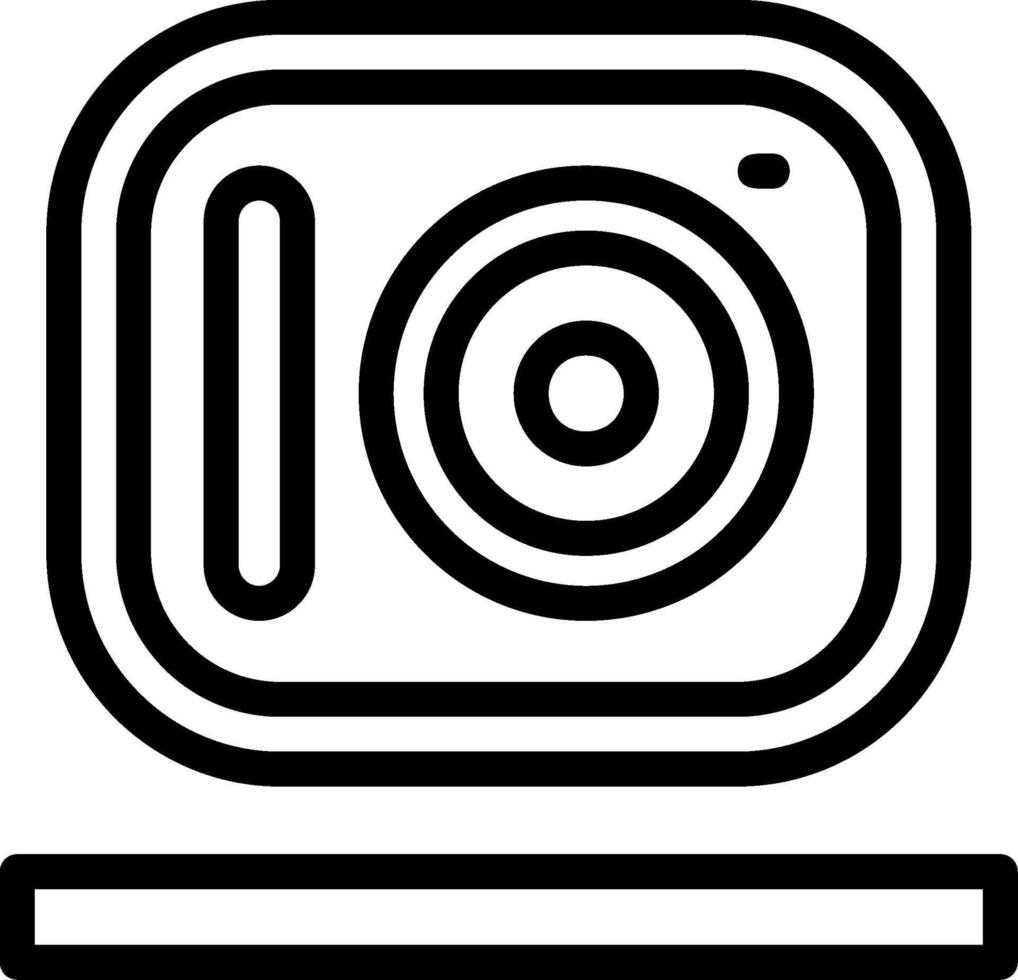 ícone de linha de câmera vetor