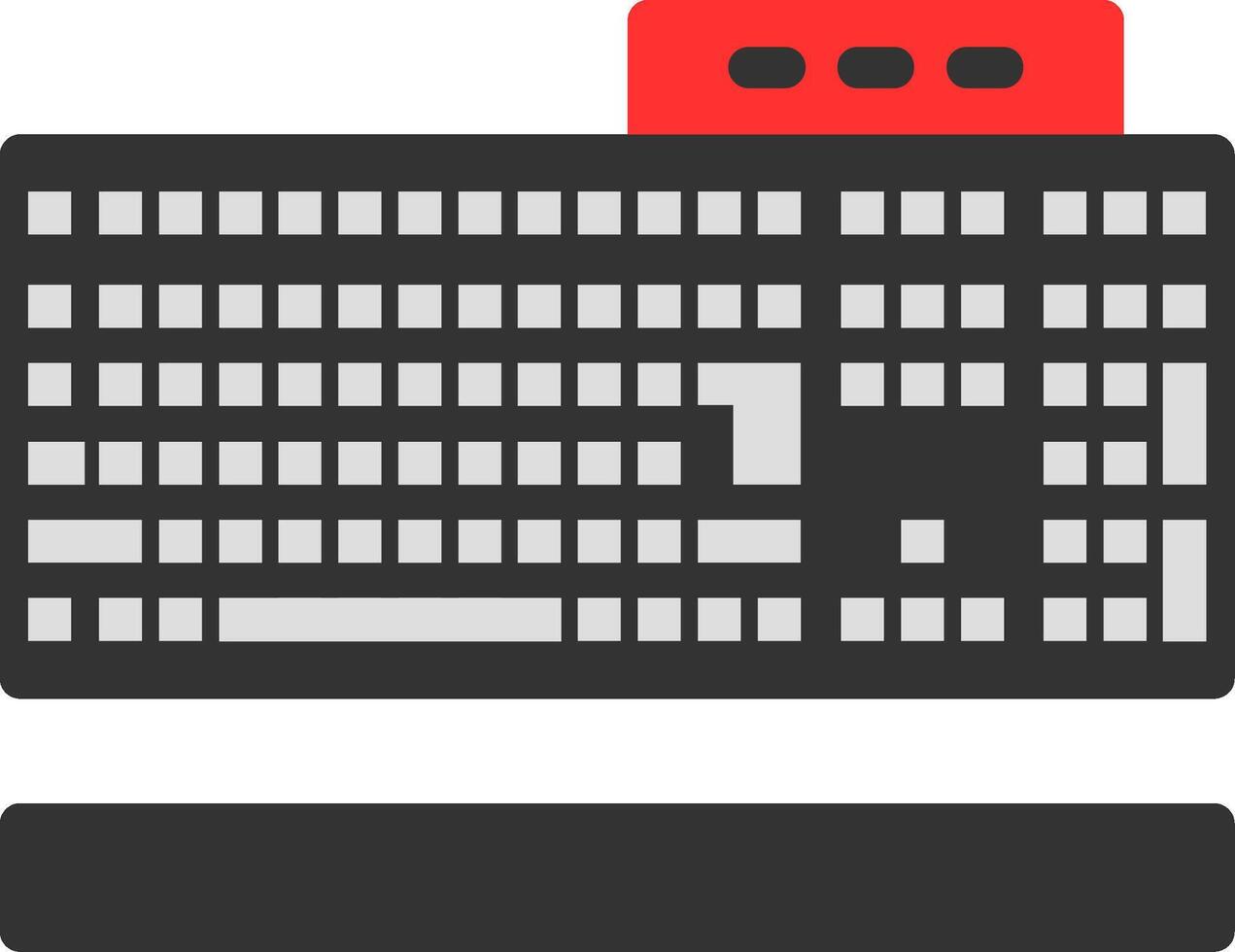 ícone plano do teclado vetor