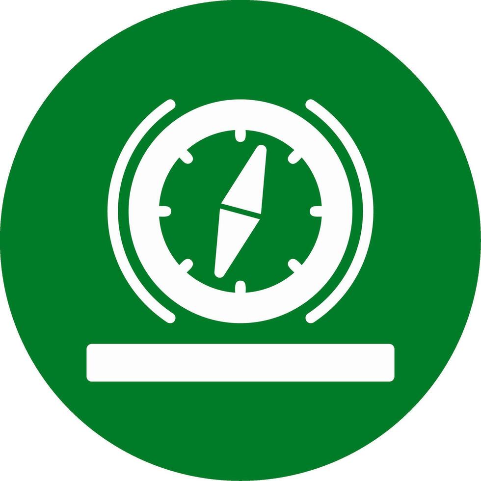 ícone de círculo de glifo de bússola vetor