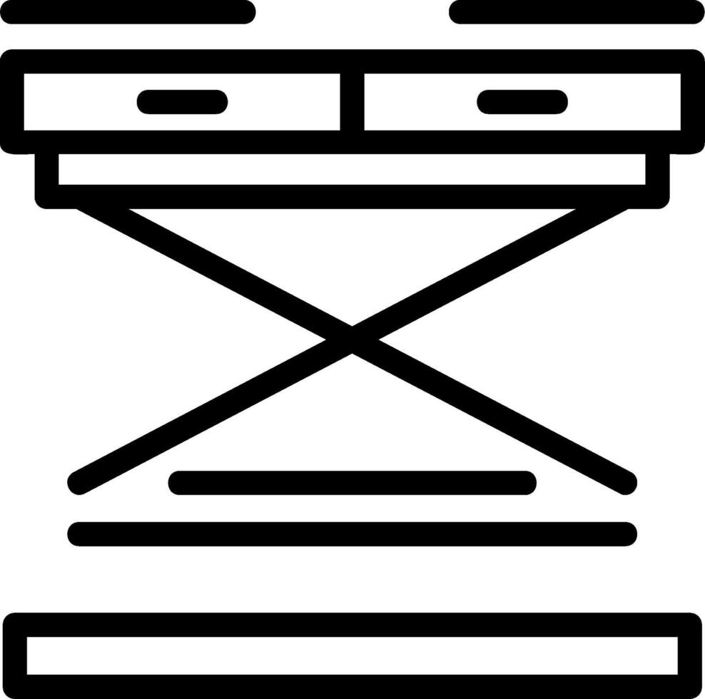 ícone de linha de mesa vetor