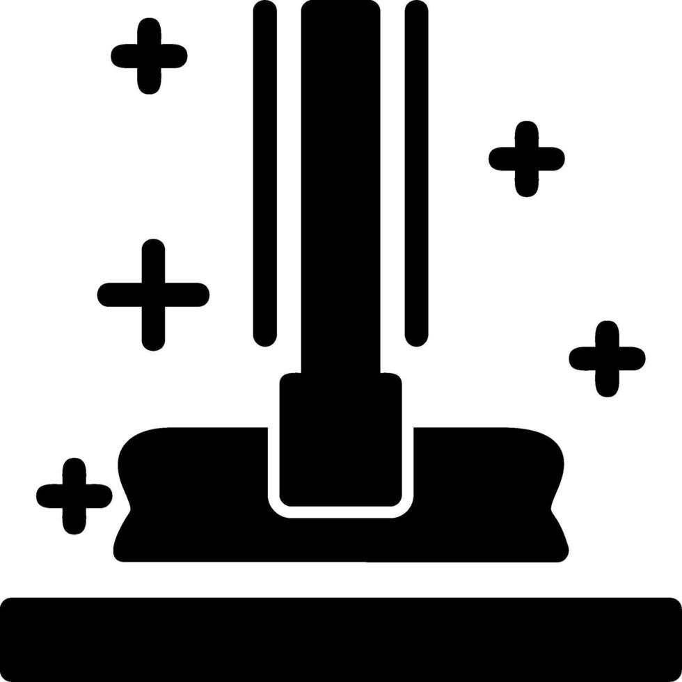 ícone de glifo de esfregão vetor