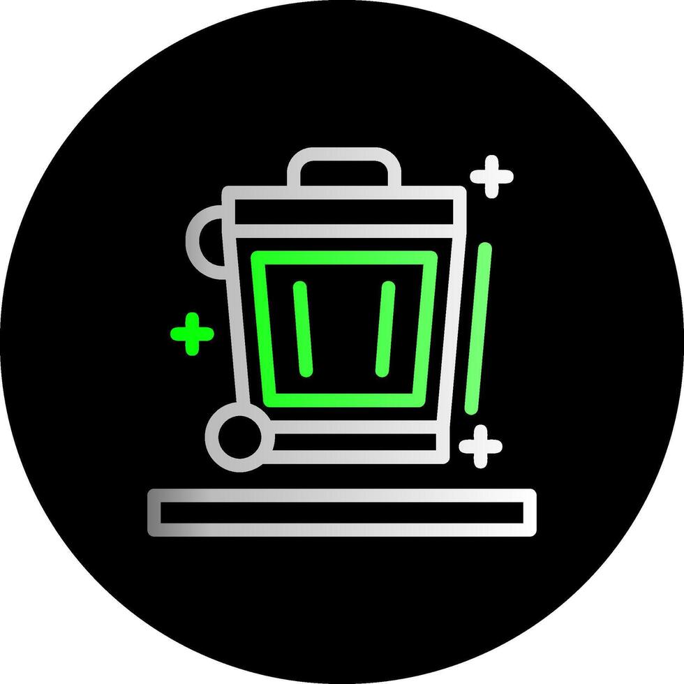 reciclando bin dual gradiente círculo ícone vetor