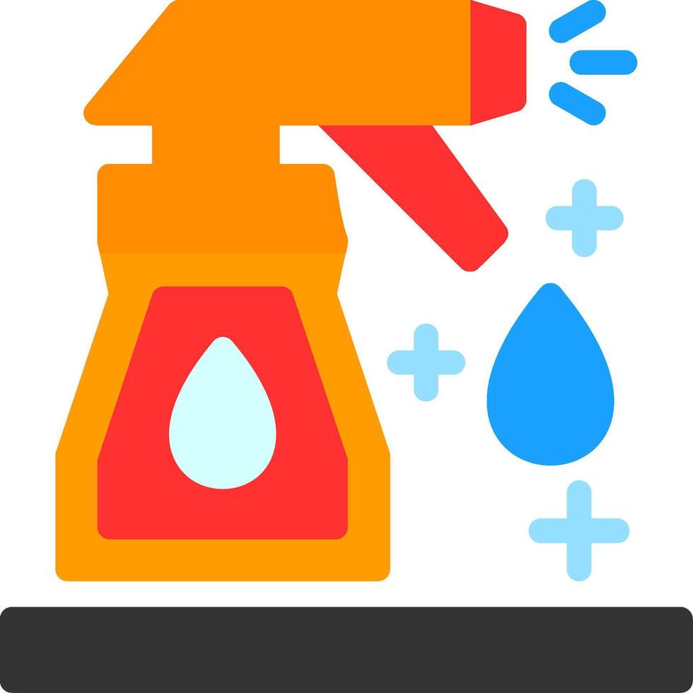 ícone plano de spray de limpeza vetor