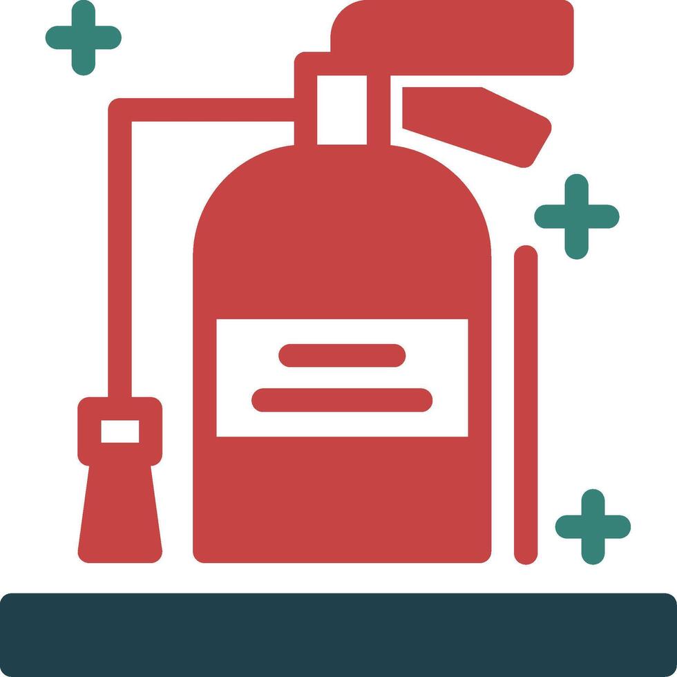 ícone de duas cores de glifo de extintor de incêndio vetor