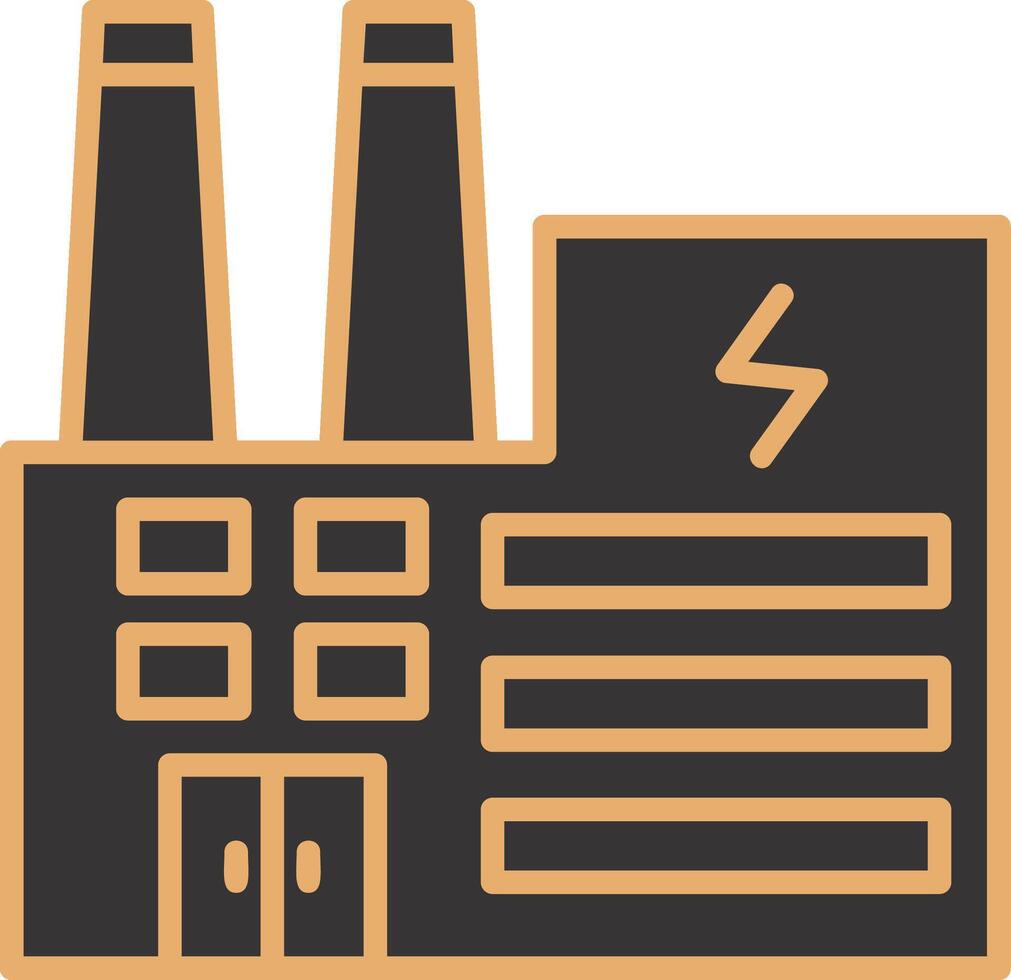 ícone de vetor de fábrica elétrica