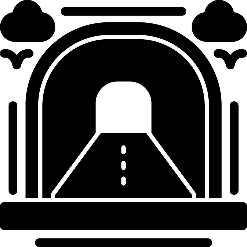 ícone de glifo de túnel vetor
