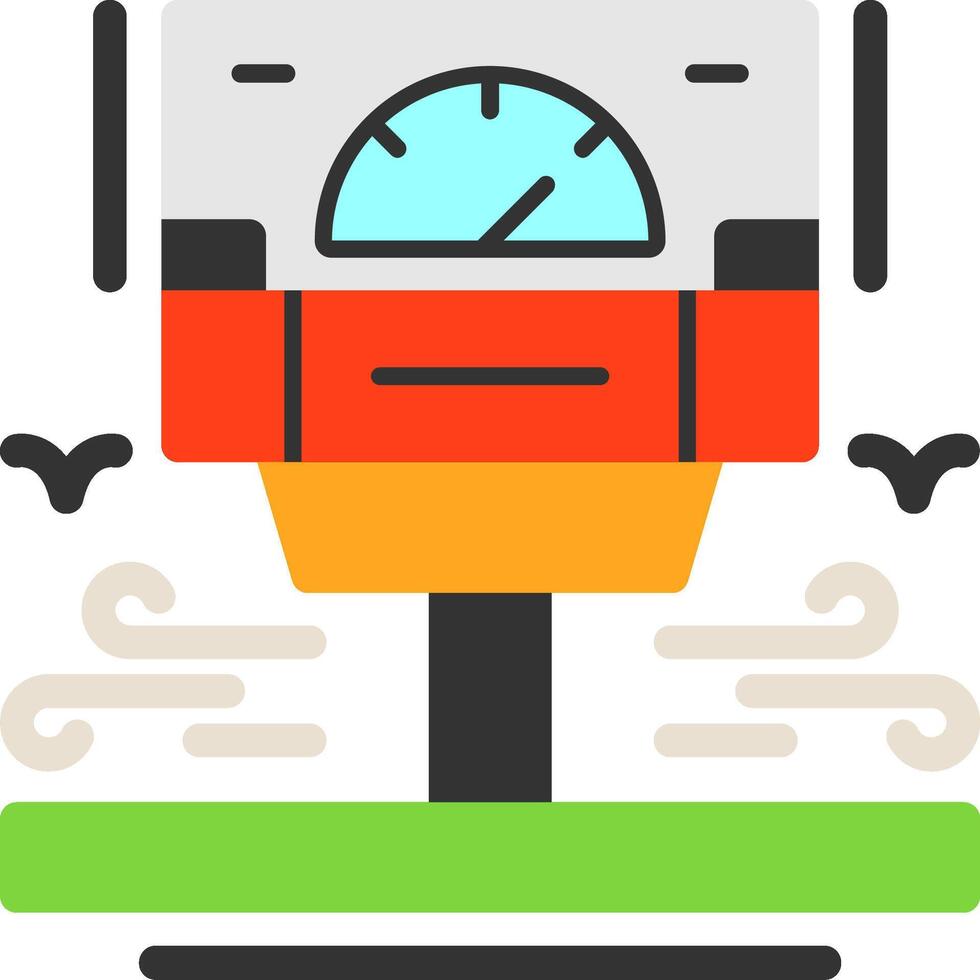 ícone plano do medidor de estacionamento vetor