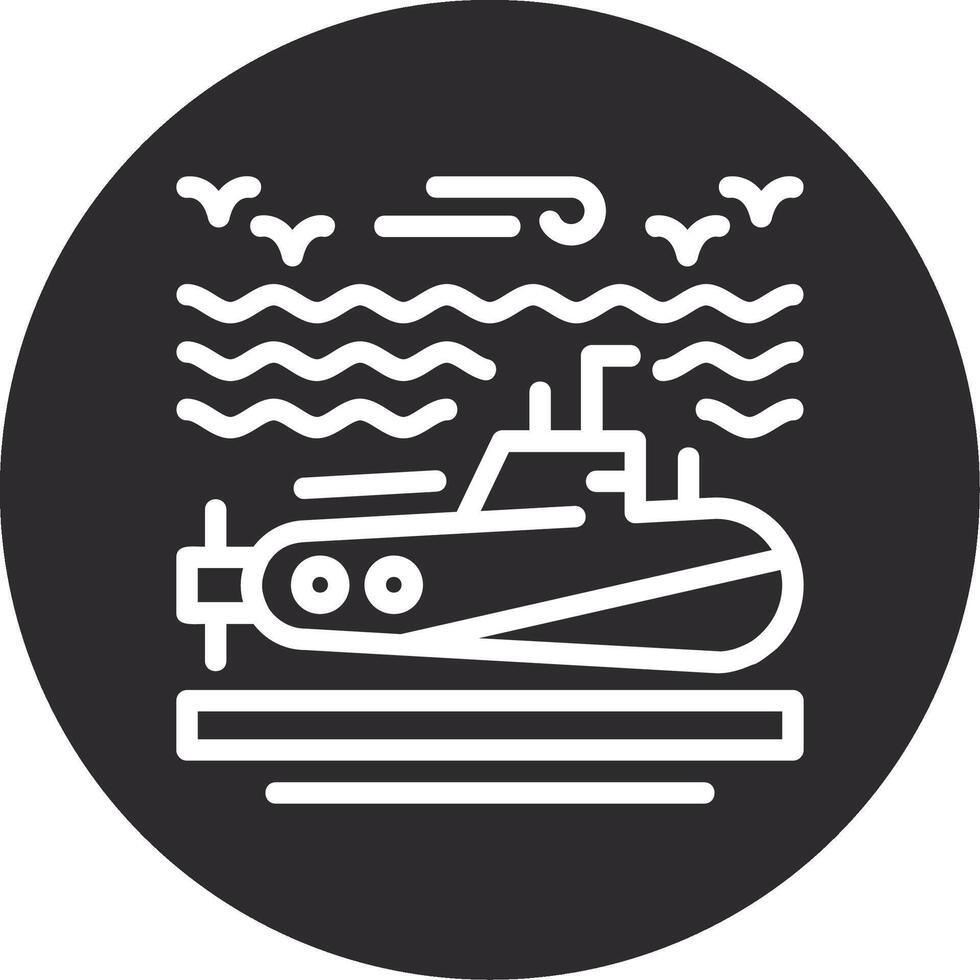 submarino invertido ícone vetor