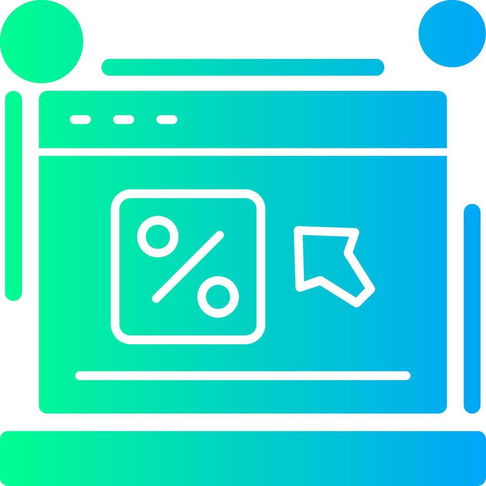 clique através taxa sólido multi gradiente ícone vetor