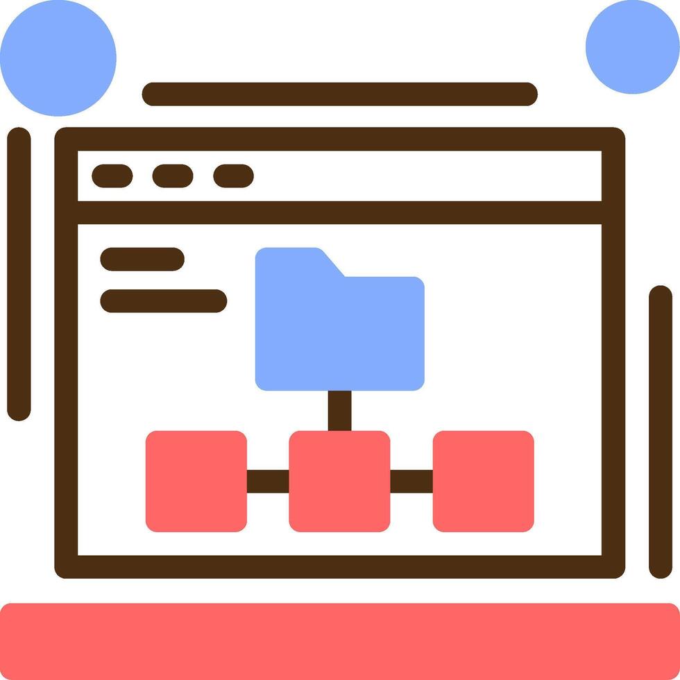 xml Mapa do site cor preenchidas ícone vetor