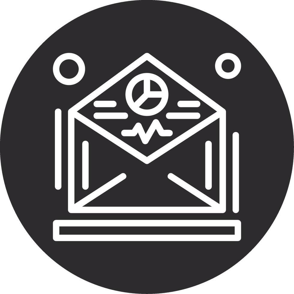 o email marketing analytics invertido ícone vetor