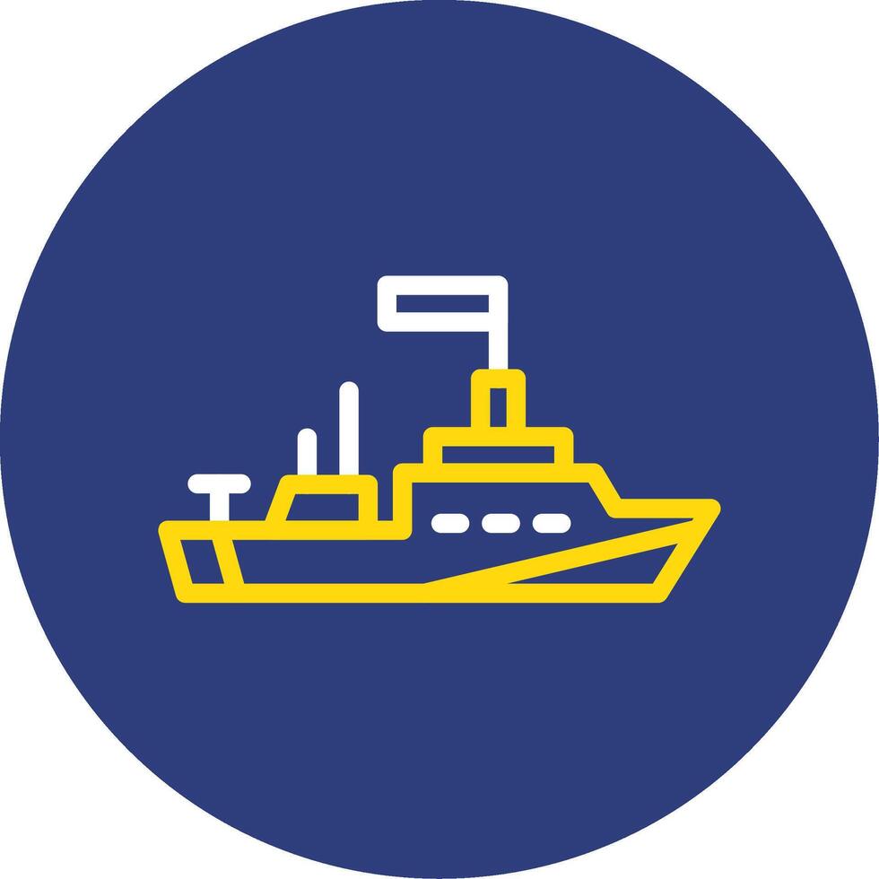 naval navio dual linha círculo ícone vetor