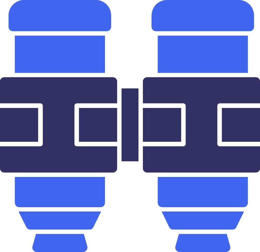 militares binóculos sólido dois cor ícone vetor