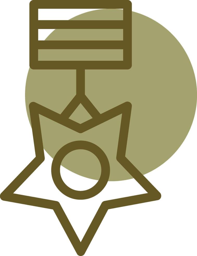 medalha do honra linear círculo ícone vetor