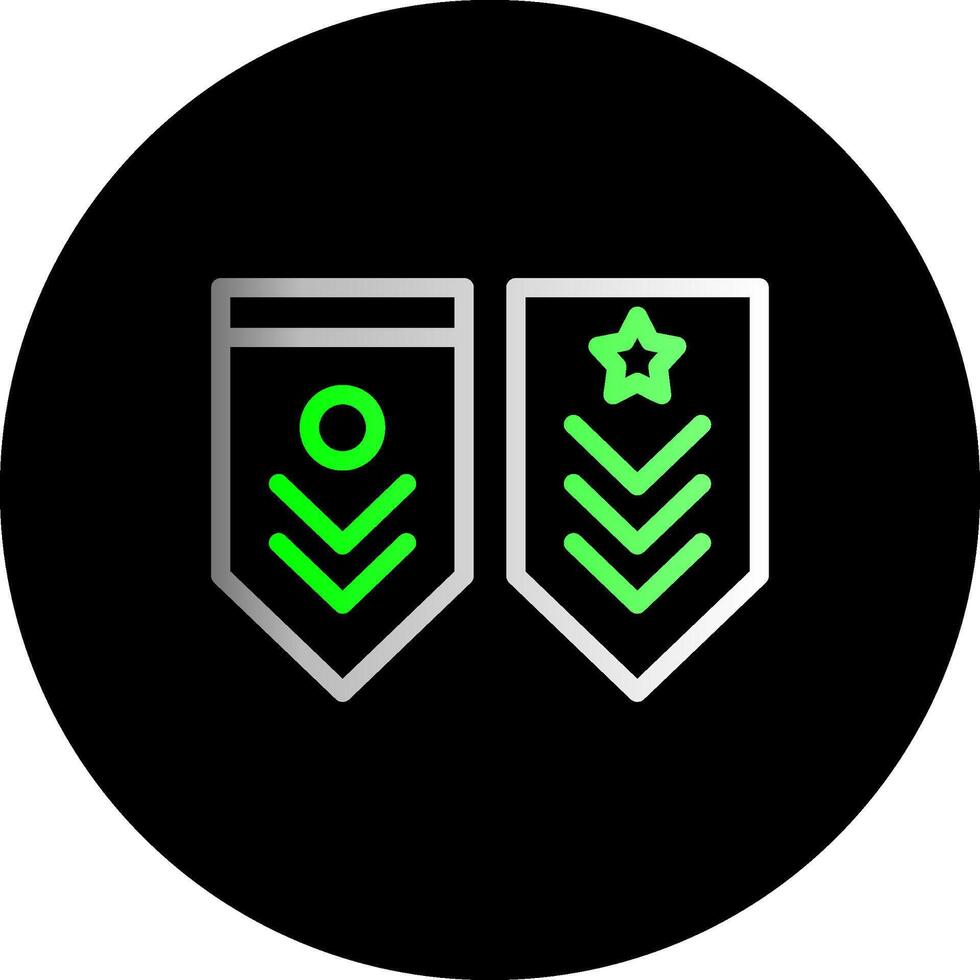 militares classificação listras dual gradiente círculo ícone vetor