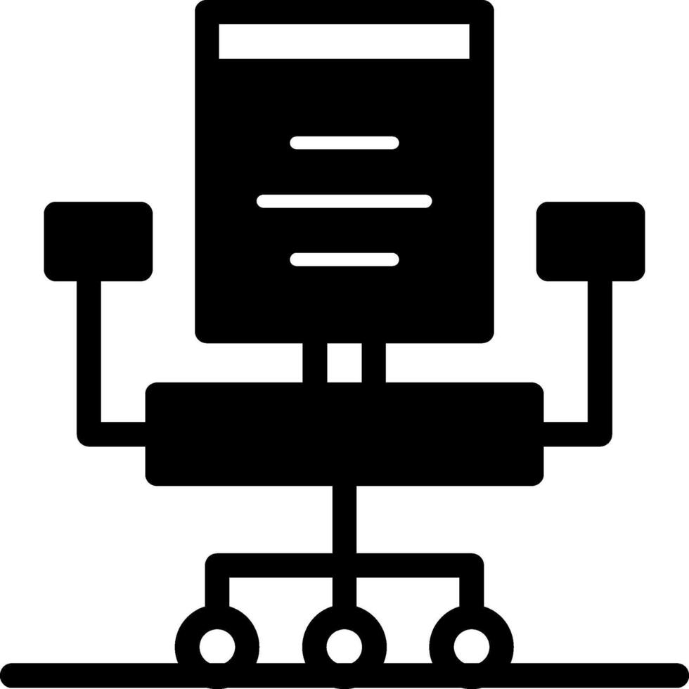 ícone de glifo de cadeira vetor