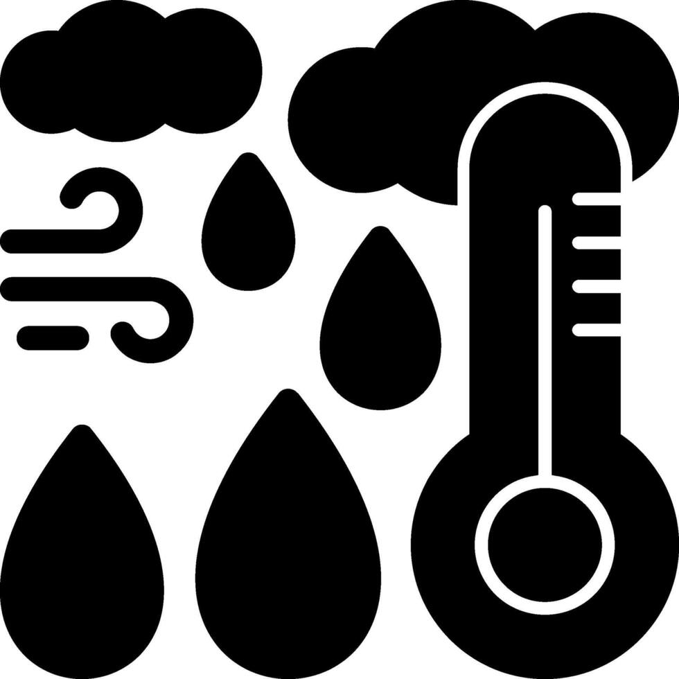 ícone de glifo de umidade vetor