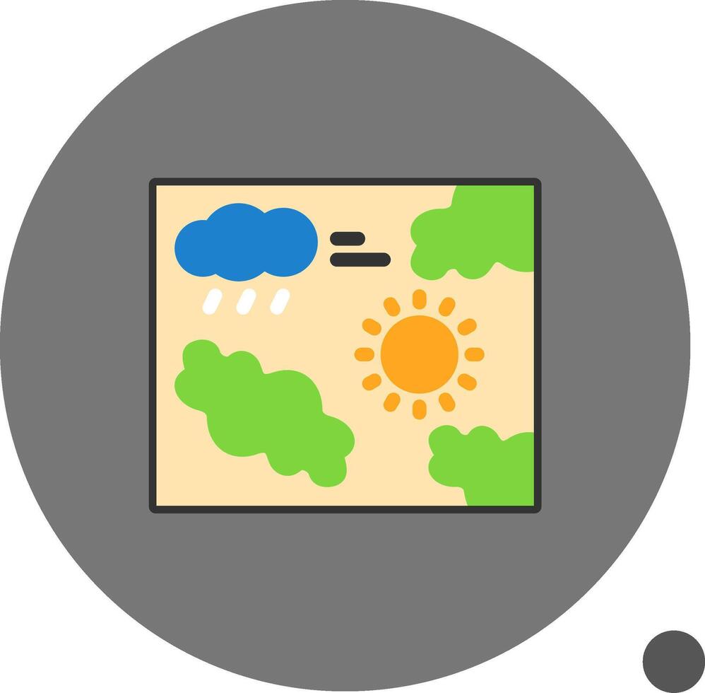 clima mapa plano sombra ícone vetor